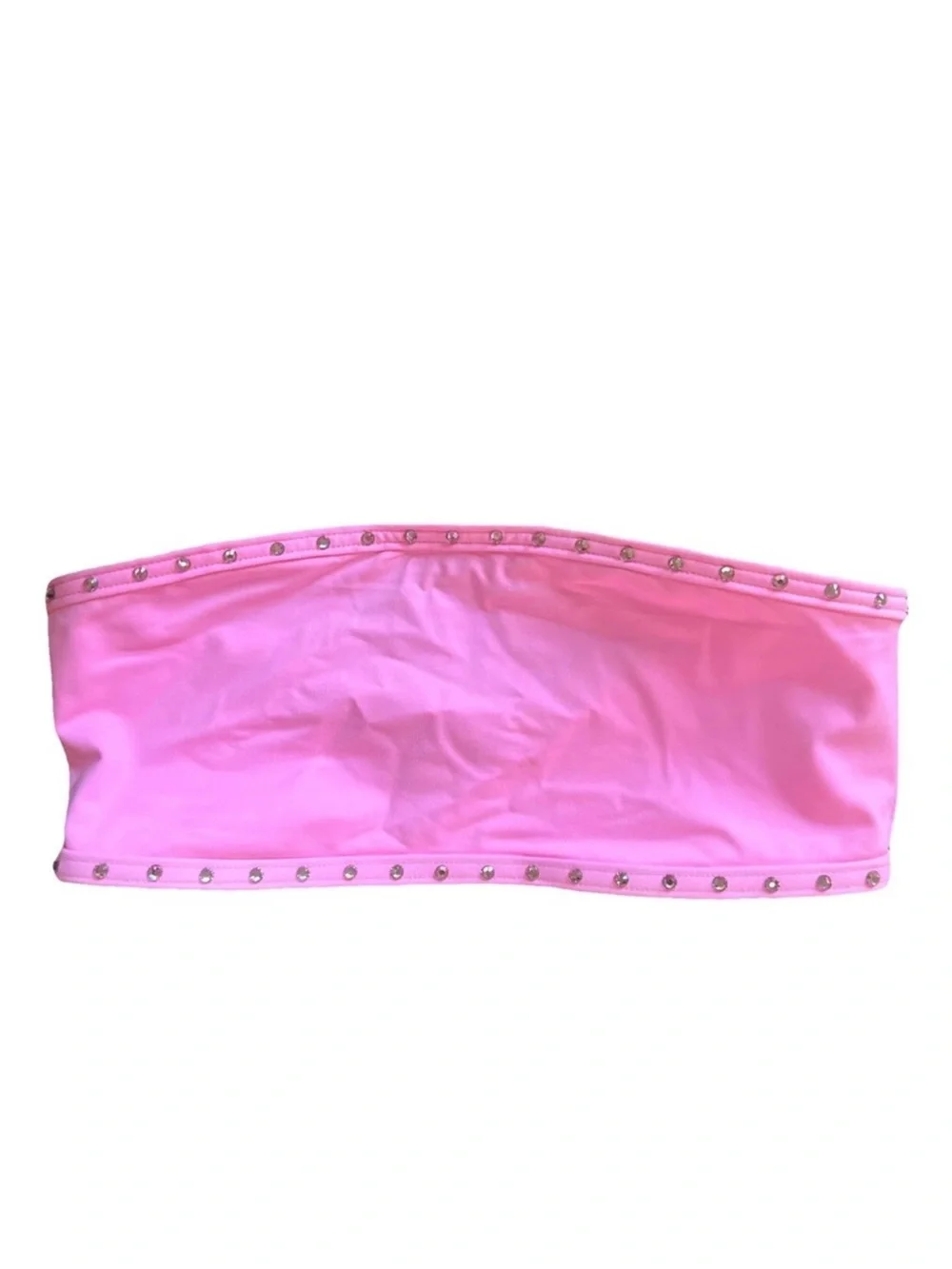 SKIMS Pink Strapless Bandeau Top with Stud Trim